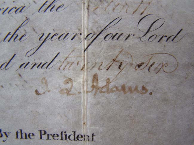 A rare President JOHN QUINCY ADAMS signed ships passsport dated May 4, 1826 — image 2